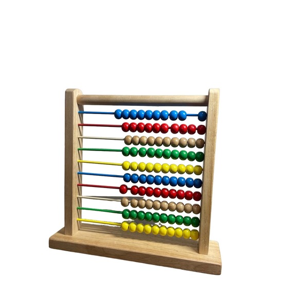 Melissa and Doug Abacus Classic Wooden Educational Counting Toy with 100 Beads - Picture 4 of 10